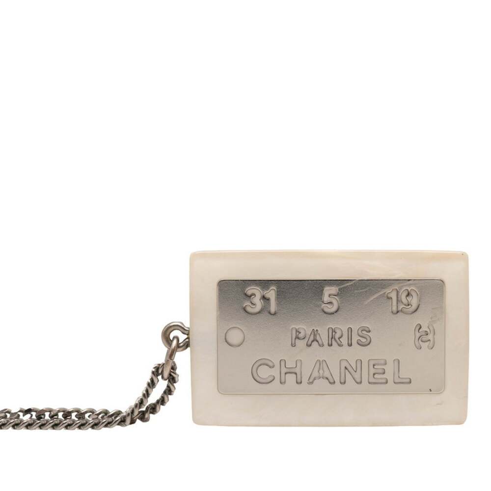 Chanel Pendant Necklace White Metal #256744C61B